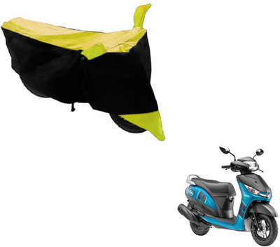 MOCKHE Two Wheeler Cover for Yamaha(Alpha, Black, Yellow)