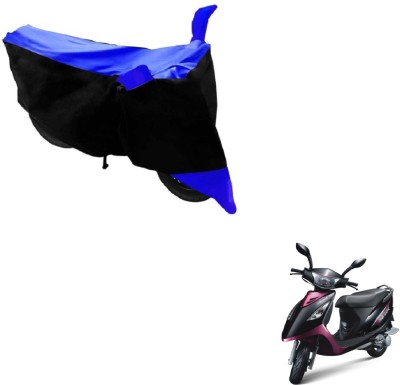 MOCKHE Two Wheeler Cover for TVS(Scooty Streak, Black, Blue)