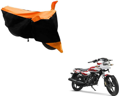 MOCKHE Two Wheeler Cover for TVS(Phoenix 125, Black, Orange)