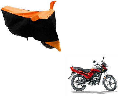 Flipkart SmartBuy Two Wheeler Cover for Hero(Passion Plus, Black, Orange)