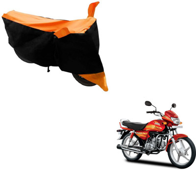 Flipkart SmartBuy Two Wheeler Cover for Hero(CD deluxe, Black, Orange)