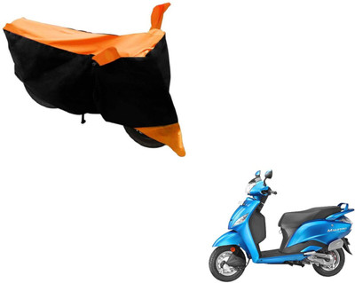 MOCKHE Two Wheeler Cover for Hero(Maestro, Black, Orange)