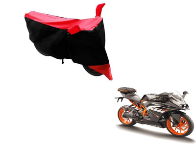 Flipkart SmartBuy Two Wheeler Cover for KTM(RC 200, Black, Red)