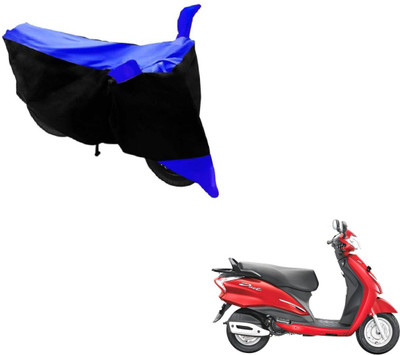 MOCKHE Two Wheeler Cover for Hero(Moto Corp Duet, Black, Blue)