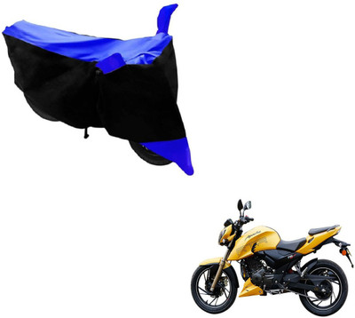 MOCKHE Two Wheeler Cover for TVS(Apache, Black, Blue)