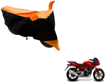 NIKS Two Wheeler Cover for Bajaj(Pulsar, Black, Orange)