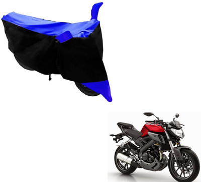 MOCKHE Two Wheeler Cover for Suzuki(Gixxer, Black, Blue)