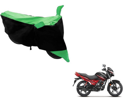 MOCKHE Two Wheeler Cover for Hero(Glamour, Black, Green)