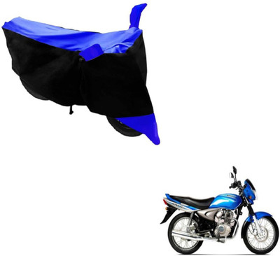 MOCKHE Two Wheeler Cover for Bajaj(Black, Blue)