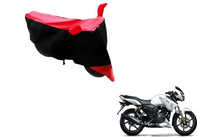 NIKS Two Wheeler Cover for TVS(Apache RTR 160, Black, Red)