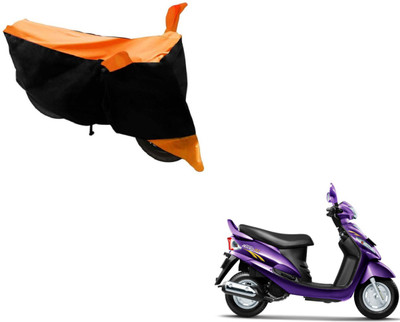 MOCKHE Two Wheeler Cover for Mahindra(Rodeo RZ, Black, Orange)