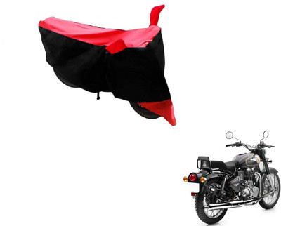 MOCKHE Two Wheeler Cover for Royal Enfield(Bullet 500, Black, Red)