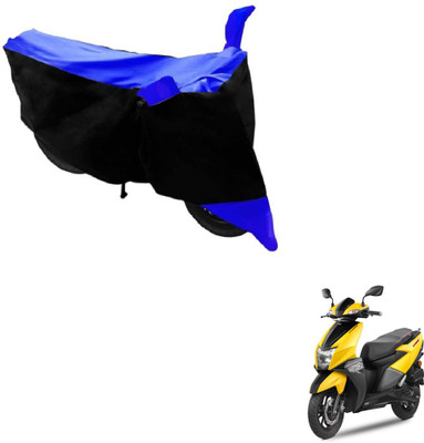 MOCKHE Two Wheeler Cover for TVS(NTORQ, Black, Blue)