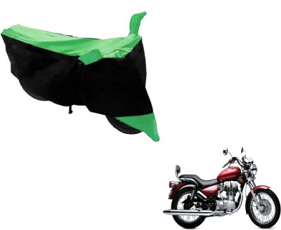 MOCKHE Two Wheeler Cover for Royal Enfield(Twin spark, Black, Green)