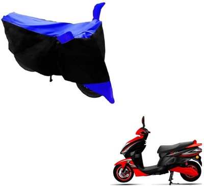 MOCKHE Two Wheeler Cover for Kinetic(Nova, Black, Blue)
