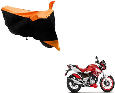 MOCKHE Two Wheeler Cover for Hero(Xtreme, Black, Orange)