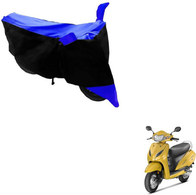 MOCKHE Two Wheeler Cover for Honda(Activa 5G, Black, Blue)