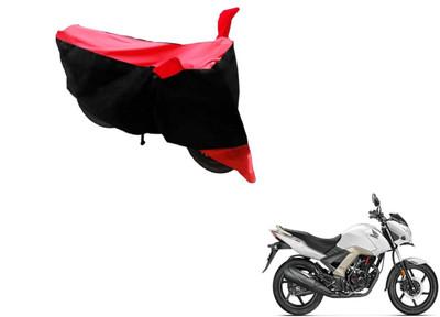 MOCKHE Two Wheeler Cover for Honda(CB Unicorn, Black, Red)