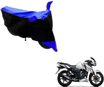MOCKHE Two Wheeler Cover for TVS(Apache RTR 180, Black, Blue)