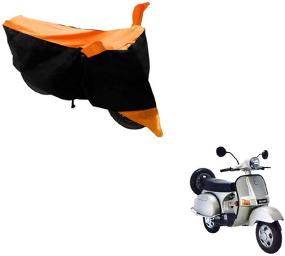 MOCKHE Two Wheeler Cover for Bajaj(Black, Orange)