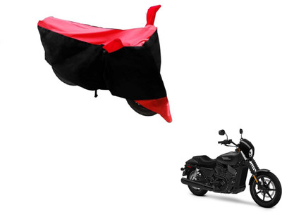 MOCKHE Two Wheeler Cover for Harley Davidson(Black, Red)