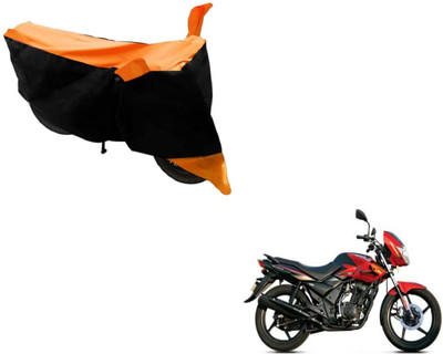 MOCKHE Two Wheeler Cover for TVS(Flame DS 125, Black, Orange)