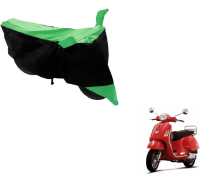 Flipkart SmartBuy Two Wheeler Cover for Universal For Bike(Vespa LX, Black, Green)