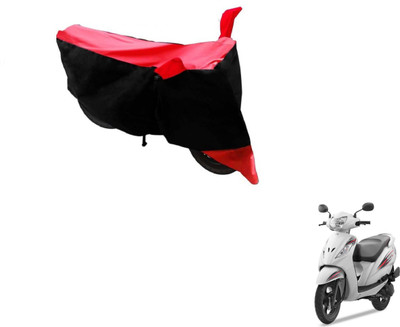 MOCKHE Two Wheeler Cover for TVS(Wego, Black, Red)