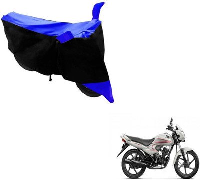 MOCKHE Two Wheeler Cover for Honda(Dream Neo, Black, Blue)
