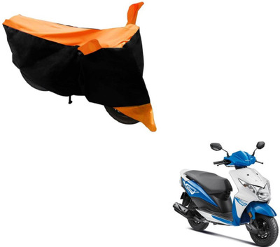 MOCKHE Two Wheeler Cover for Honda(Deo, Black, Orange)
