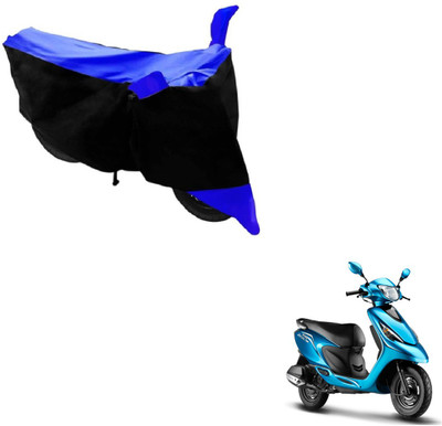 Flipkart SmartBuy Two Wheeler Cover for TVS(Zest, Black, Blue)