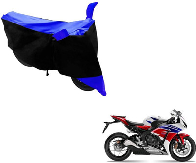 MOCKHE Two Wheeler Cover for Honda(CBR 1000RR, Black, Blue)