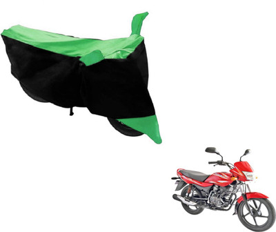 Amanzo Two Wheeler Cover for Bajaj(Platina 100 DTS-i, Black, Green)