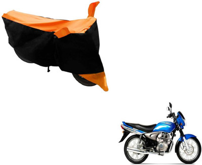 MOCKHE Two Wheeler Cover for Bajaj(Black, Orange)