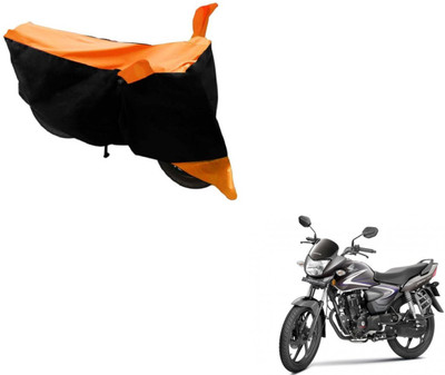 MOCKHE Two Wheeler Cover for Honda(CB Shine, Black, Orange)
