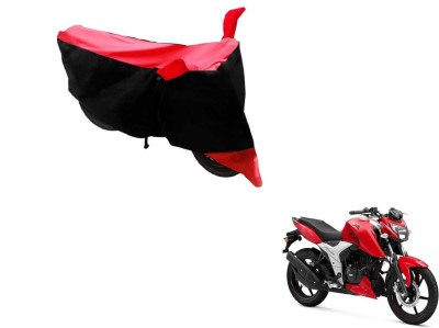 NIKS Two Wheeler Cover for TVS(Apache RTR 160, Black, Red)