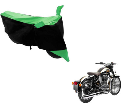 MOCKHE Two Wheeler Cover for Royal Enfield(Classic Chrome, Black, Green)