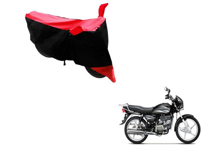 Amanzo Two Wheeler Cover for Hero(Splendor Plus, Black, Red)