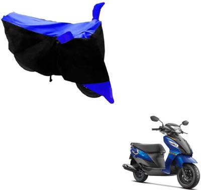 Amanzo Two Wheeler Cover for Suzuki(Let's, Black, Blue)