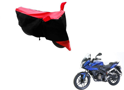 MOCKHE Two Wheeler Cover for Bajaj(Pulsar AS 150, Black, Red)