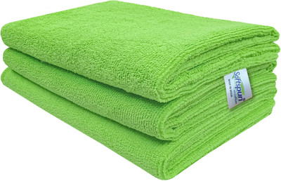 SOFTSPUN Microfiber Vehicle Washing  Cloth(Pack Of 3, 340 GSM)