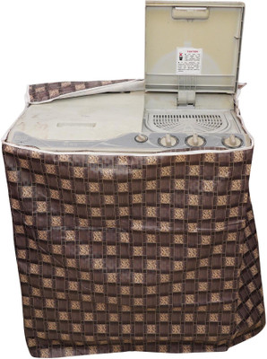 MW PRINTS Semi-Automatic Washing Machine  Cover(Width: 56 cm, Brown)