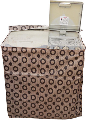 MW PRINTS Semi-Automatic Washing Machine  Cover(Width: 56 cm, Beige, Brown)