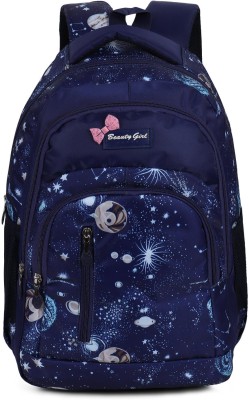 BEAUTY GIRLS Polyester DESIGNER FLOWER PRINT School 30 L Backpack(Multicolor)