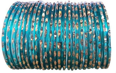 Smita collection Glass Gold-plated Bangle Set(Pack of 24)
