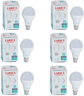 LARICA LED 9 W Basic Round B22 LED Bulb(White, Pack of 6)