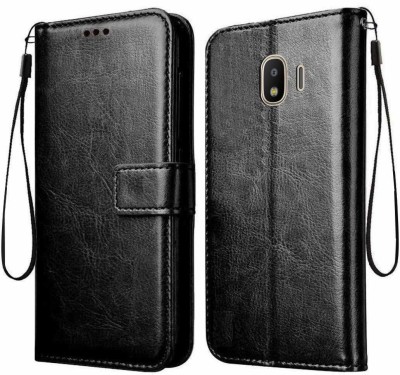Slugabed Flip Cover for Samsung Galaxy J2 2018(Black, Cases with Holder, Pack of: 1)