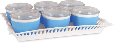 Nabhya Plastic Utility Container  - 500 ml(Pack of 6, Blue)