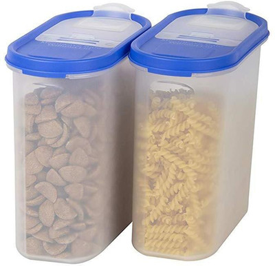 Cutting EDGE Plastic Utility Container  - 1200 ml(Pack of 2, Blue, Clear)