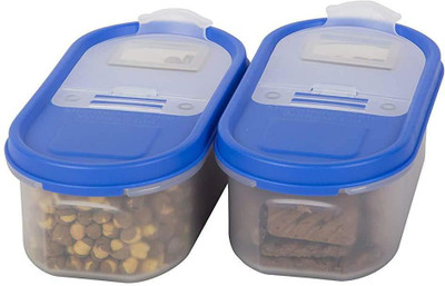 Cutting EDGE Plastic Utility Container  - 525 ml(Pack of 2, Blue, Clear)